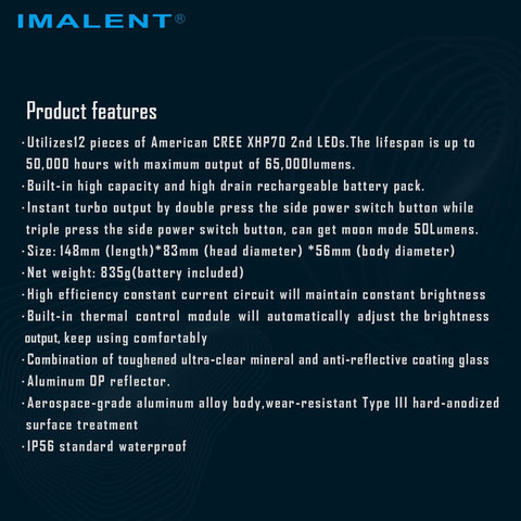 IMALENT MS12 LED Taschenlampe