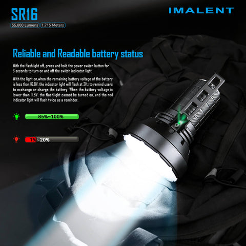 IMALENT SR16 55000 Lumen Taschenlampe