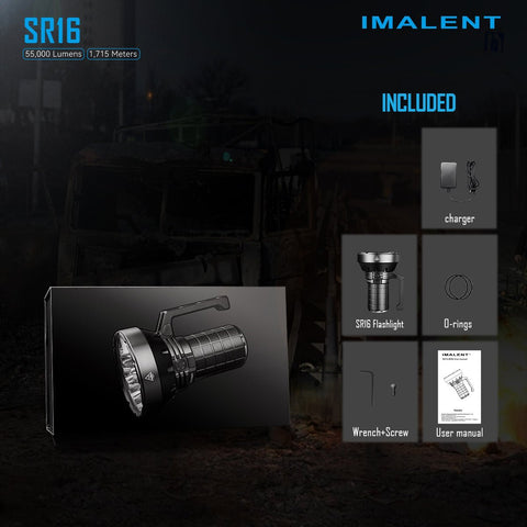 IMALENT SR16 55000 Lumen Taschenlampe