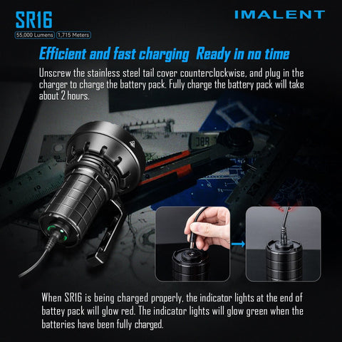 IMALENT SR16 55000 Lumen Taschenlampe