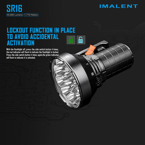 IMALENT SR16 55000 Lumen Taschenlampe